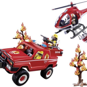 9518 Playmobil® Brandweer terreinwagen en helikopter