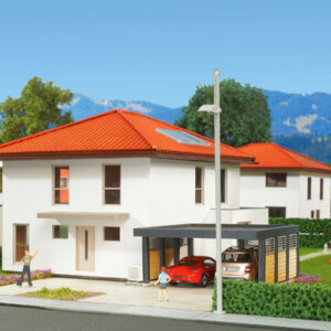 38336 Kibri H0 Kubushaus Mia mit Carport - Polyplate Bausatz
