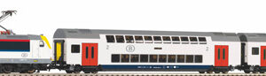 59108 Piko PSC wlan S-Set Rh E 186 + 2 Dostos 2. Kl. SNCB A-Gleis & B VI