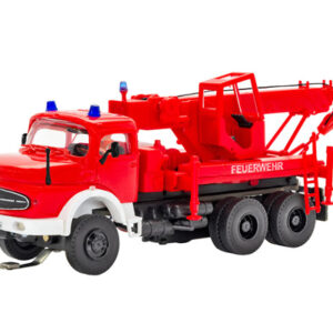 8052 Viessmann H0 Feuerwehr MB Rundhauber 3-achs Bergekran mit Rundumleuchten, Basis, Funktionsmodell