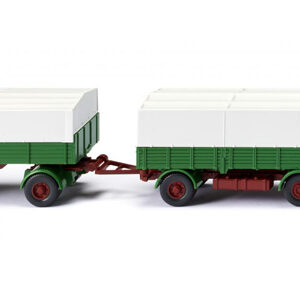 42905 Wiking Pritschenhängerzug (MB LP 333) - grasgrün