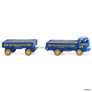 43402 Wiking FLATBED ROAD TRAIN (MB LP 321) "HEDWIGSHÜTTE"