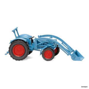 87104 Wiking EICHER KÖNIGSTIGER WITH FRONTLOADER LIGHT BLUE