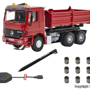 8001 Viessmann H0 CarMotion Basis Startset, MB ACTROS Muldenkipper mit Rundumleuchten, rot
