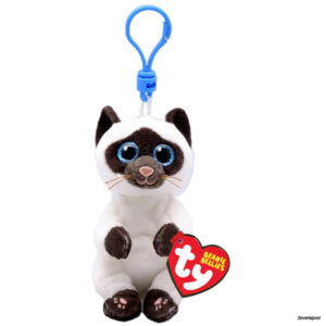 2011652 TY Pluche BEANIE BABIES BELLIES CLIP MISO SIAMESE 10CM