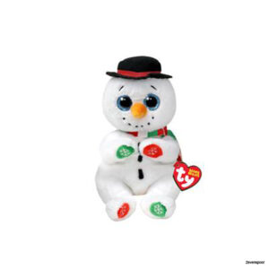 2011867 TY Pluche  BEANIE BABIES BELLIES CHRISTMAS SNOWMAN 15CM