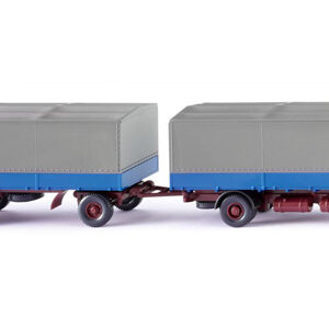 45501 Wiking Pritschenhängerzug (MB NG) - azurblau