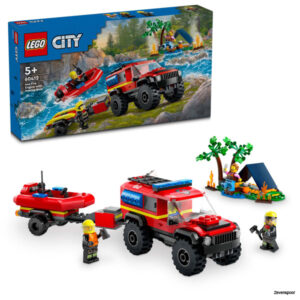 60412 LEGO® 4x4 brandweerauto met reddingsboot