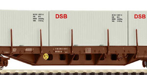 24527 Piko Containertragwg. Rs DSB  IV, beladen mit 3 Containern DSB