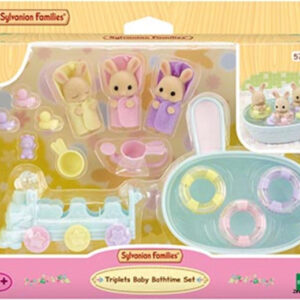 5707 Sylvanian Families Drieling BABY Creme Konijn Badspeelset- inclusief 3 fluweelzachte baby speelfiguren
