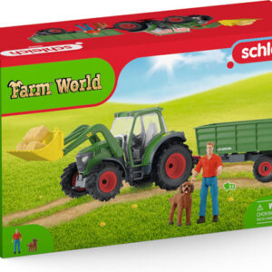 42608 Schleich Tractor met aanhanger