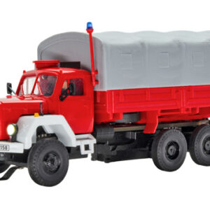 8054 Viessmann H0 Feuerwehr MAGIRUS JUPITER 3-achs mit Pritsche, Plane und Rundumleuchte, Basis, Funktionsmodell