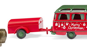 26005 Wiking Gauge H0 Panorama bus with trailer Christmas model