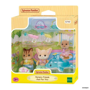 5749 Sylvanian Families Trio Peutervriendjes - Zwembad Fun