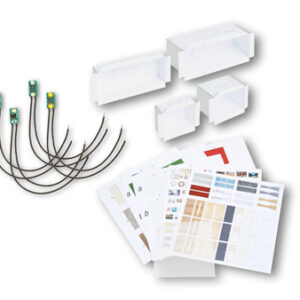 51250 Noch micro-rooms LED-Gebäude-Beleuchtungs-SetStart-Set mit 4 LEDs + 8 Innenräumen H0