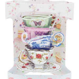 159 Santoro Swing Cards - Stack Of Teacups
