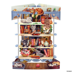 218 Santoro Swing Cards - Cats in the Library