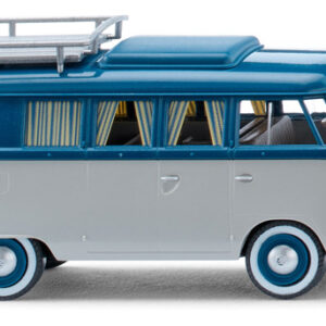 79742 Wiking VW T1 camper van  agate grey/green blue
