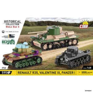2740 Cobi Bouw Sets Renault R35 - Valentine IX - Panzer I