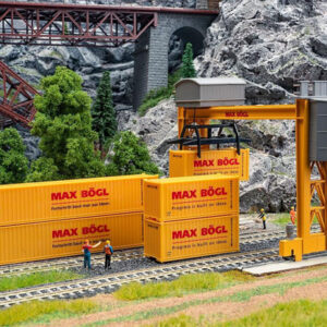 190409 Faller Spoor H0 MC-Vedes Exclusiefset Containers Max Bögl, 5 stuks