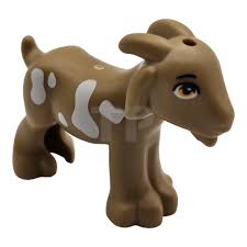 6465603 LEGO® Geit, Friends met helder lichtoranje ogen, zwarte wenkbrauwen en wit vlekkenpatroon