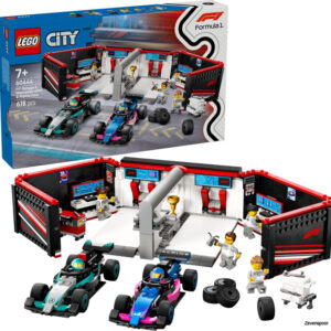 60444 LEGO® F1® garage met Mercedes-AMG en Alpine auto's