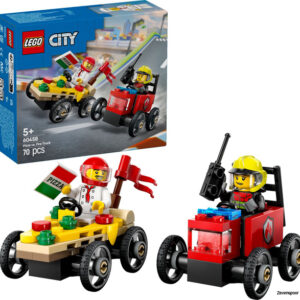 60458 LEGO® Raceautopakket: pizzabestelwagen vs. Brandweerauto