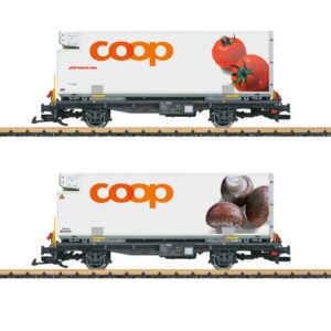 45888 LGB Containerwagen Set COOP RhB