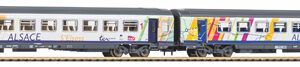 94509 Piko N-2er Set Corailwg. ALSACE 1.+2.Kl. SNCF VI
