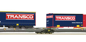 6600113 Roco Doppeltwg. T3000e Hupac+Transco Trailer + WB