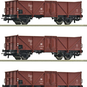6600115 Roco 3er Set off. Gueterwag. DR