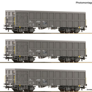 6600203 Roco 3er Set offene Gueterwag. SNCF