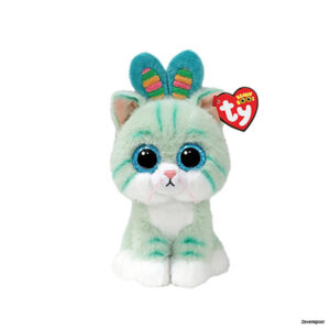 2015150 TY Beanie Boo Spring Gumdrop Cat Teal 15cm