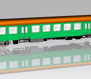 28002 PIKO Halberstädter Mitteleinstiegswg. grün 2. Kl. br. Dach DR IV