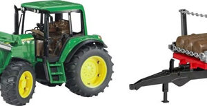 1142 bruder John Deere 6920 mit Frontlader und Holzanhänger