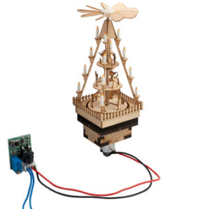 66413 Noch micro-motion Weihnachtsmarkt-Pyramide 4,5 x 4,5 cm, 9 cm hoch, Einbautiefe 4 cm