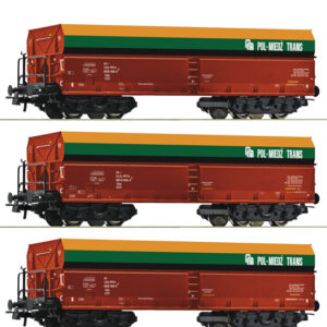 6600218 Roco 3er Set Selbstentladewagen POL-MIEDZ-TRANS