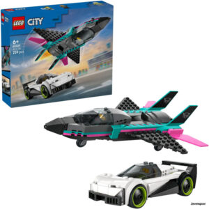 60489 LEGO® Straalvliegtuig vs. Sportauto