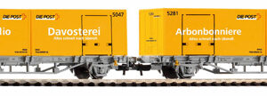 27748 Piko 2er Set Containertragwg. 2x 20'' WP Post-Container CH-AAE VI