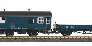 28334 Piko 2er Set Umbauwg. blau, roter Keks Werkstatt + Flachwg. Ks DB IV