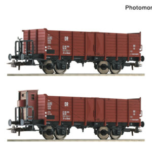 6600253 Roco 2er Set offene Güterwagen Omm 12  DR