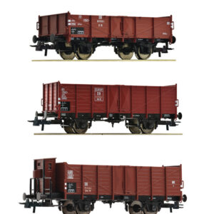 6600303 Roco 3er Set offene Güterwagen DB