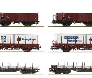 6600334 Roco 6er Display Rangierbahnhof offene Güterwagen