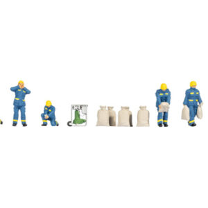 16258 Noch Figuren-Themenwelt THW Hochwassereinsatz" Inhalt: 5 Figuren THW, 1 Notstromaggregat, 1 Mobile Pumpe, 1 Tauchpumpe, 1 Schlauch, 6 Sandsäcke