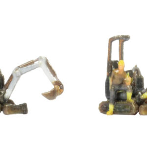 44650 Noch Kleinbagger Bobcat E10z 2 Stück, weiß und gelb, 3D-Master