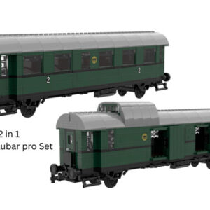 3006 Stone Heap Personen und Gepäckwagen 2 in 1
