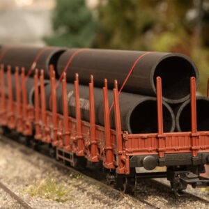 46563 Marklin Rungenwagen-Set 1 mit Stahlröhren-Beladung